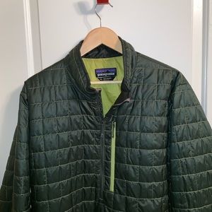 XL green Patagonia nanopuff half zip jacket